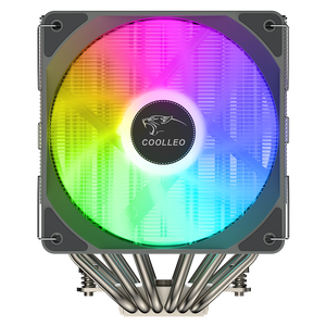 COOLLEO B60T Dual <b>Fan</b> CPU Cooling Pure BKWH RGB Aluminum Heatsink Double Tower Radiator for COOLLEOB60T - Product Image 5