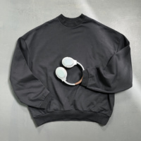 Sweat-shirt unisexe surdimensionné en molleton brossé, chaud, écologique, avec poche latérale cachée, nouvelle collection automne-hiver, logo personnalisé en gros