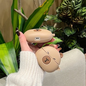 Étui pour écouteurs en silicone 3D Capybara pour Apple AirPods 4 Pro 2 3, coque en caoutchouc pour écouteurs, mignon, antichoc, étuis d'anime - Product Image 4