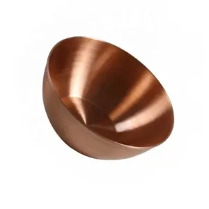 In-house Tool Fabrication High Volume Stamping Service Custom Deep Drawn Stamped Copper Bowl