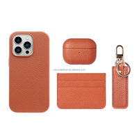 Étui de téléphone portable en cuir recyclé Pebble pour iPhone 14 15 Xs Max