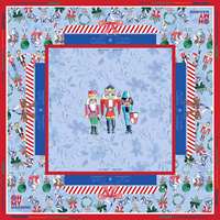 Alas Mahjong Natal Motif Nutcracker dengan Aturan Charleston, Anti Selip, Peredam Suara, Alas Meja Mahjong untuk Liburan Musim Dingin