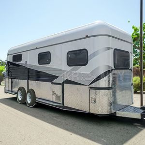 Compact 2 with Living Quarters Slant Load For Pony Club Horse Transport Trailer - Product Image 6