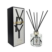 Diffuseur d'ambiance floral Via Pinky 100ml, parfum lavande naturelle et fleur d'oranger, ensemble de diffuseurs à bâtonnets parfumés