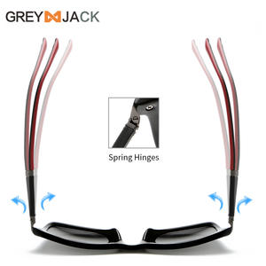 Lunettes de soleil polarisées Greyjack pour hommes, UV400, monture carrée, style rétro, verres TAC, charnières à ressort, pour la conduite - Product Image 1