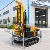 Vente Directe Usine Foreuse de Puits d’Eau sur Chenilles 260m 74kW Diesel pour Boue et Air Machine de Forage de Puits d’Eau