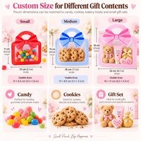 Logo personnalisé imprimé nœud sac fourre-tout PET fermeture éclair gravure emballage pour aliments pour bébé cuit Biscuit Snack cadeau sac en plastique pour stockage