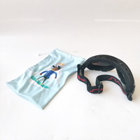 Sac à cordon en microfibre pour lunettes de ski, pochette de protection souple pour le rangement des lunettes de soleil et des lunettes de vue