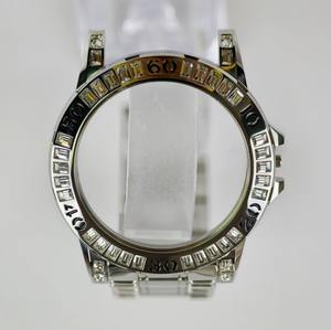 Elegante y Lujoso Juego de Caja y Correa de Acero Inoxidable 316L con Incrustaciones Exquisitas de 72 Piedras de Circonita Cúbica, Resistente al Agua 3ATM, Compatible con Movimientos de Tamaño 10/<span class=keywords><strong>2</strong></span>/1 - Product Image 1