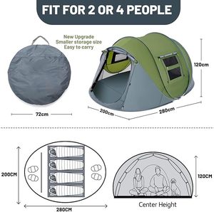 Carpa Plegable para las Cuatro Estaciones, de Apertura Rápida, Equipo para Senderismo y Camping, para Todas las Estaciones, Gran Venta - Product Image 5