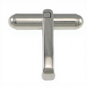 Mancuernillas <span class=keywords><strong>de</strong></span> Acero Inoxidable, Accesorios <span class=keywords><strong>de</strong></span> Vestir DIY para Camisas <span class=keywords><strong>de</strong></span> Hombre, Color Original, 18x16x6.5mm - Product Image 1