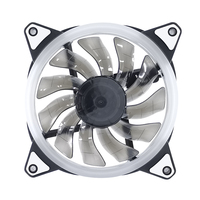 Ventilateur de boîtier d'ordinateur QiuAim 120 mm à double anneau LED, ventilateur de refroidissement silencieux PWM 12025, 12 V 4 broches PWM, éclairage coloré, ventilateur de refroidissement d'air pour PC de bureau