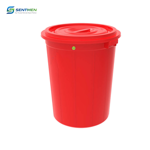 Duy Tan Brand 220L Industrial Plastic Storage Drum Food Grade Water Bucket Heavy Duty Round Waste <b>Bin</b> with <b>Cover</b> - Product Image 2