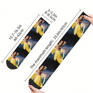 Calcetines personalizados de <span class=keywords><strong>Nicolas</strong></span> Cage con diseño de plátano, unisex, de moda, para vestir. - Product Image 3