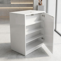 Table de chevet moderne blanche avec serrure RFID intelligente, tiroir secret pour la confidentialité et la sécurité, vente en gros