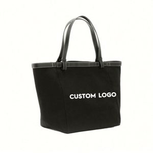 New Tide Lazy Style Simple <b>Large</b> Capacity Thickened Tote Canvas Handheld Shopping One Shoulder Women's Student School <b>Bag</b> - Product Image 4