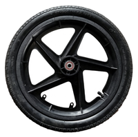 Roues à rayons pneumatiques 16x2.125 pour chariot de vélo, remorque de marchandises, poussette, neuves, pour restaurant, avec rayons en plastique et caoutchouc, directement de l'usine