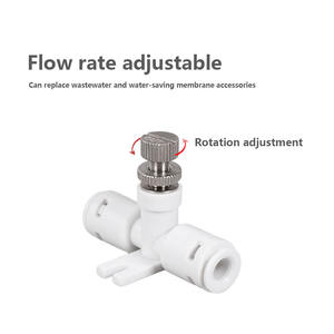 Vanne à aiguille manuelle 1/4'' en plastique de qualité alimentaire, raccord rapide, régulateur de débit d'<span class=keywords><strong>eau</strong></span>, vanne de régulation de débit réglable pour système RO - Product Image 3