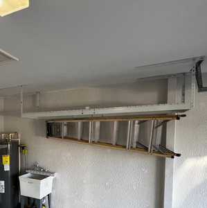 3X8 Structure robuste Garage suspendu Plafond Rack vélo et échelle cintres Plafond de rangement au plafond - Product Image 5