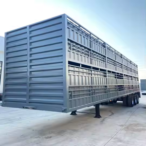 El semirremolque telescópico más vendido con motor diésel de gran potencia Remolque de plataforma plana para ganado - Product Image 2