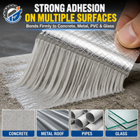 Ruban d'étanchéité pour toiture métallique et conduites - Ruban adhésif en aluminium et caoutchouc butyle simple face résistant aux UV pour la réparation à long terme des joints et des coutures
