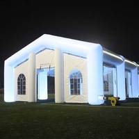 Grand Cube de fête Led lumière blanche grande tente de mariage gonflable à vendre