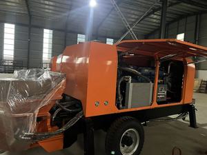 Giá rẻ nhỏ Trailer bê tông bơm xi măng để bán DIESEL Mini xây dựng xi măng truyền đạt máy bơm xe tải - Product Image 3