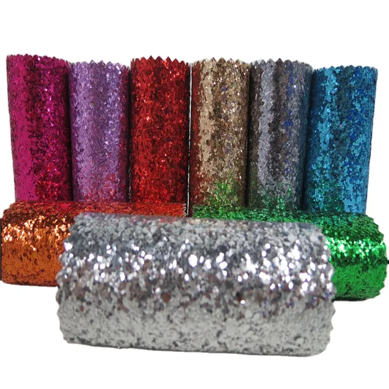 Tùy Chỉnh Vải Glitter Da Tổng Hợp 20*30Cm Kích Thước Glitter Vải Tấm