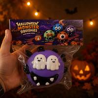 Jouet Squishy Chien à Visages Changeants pour Halloween, en Caoutchouc Souple TPR, Anti-Stress, Balle de Décompression à Presser pour Enfants et Adultes, Anti-Ennui
