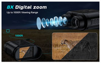 Cámara Binocular con Visión Nocturna Digital HD Multifunción, Sensor MOS, Memoria Integrada de 16 MB, Zoom Óptico <10x, Visión Nocturna