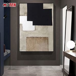 Figura geometrica minimalista moderna pittura a olio dipinta a mano <span class=keywords><strong>soggiorno</strong></span> sala da pranzo murale <span class=keywords><strong>tela</strong></span> da parete con Base di supporto appesa - Product Image 5