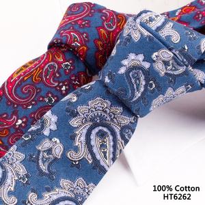 Diseño personalizado nuevo estilo de algodón Paisley corbata estampado floral Corbata Cotillon y Gravatas corbata Costumizadas - Product Image 6