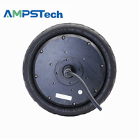 Moteur de roue AMPSTech IP67 étanche à la poussière et à l'eau, 10 pouces, 48VDC, 30Nm, arbre unique, charge 500KG, pour robot extérieur