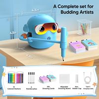 Robot de dessin pour enfants, jouet éducatif Montessori, 100 cartes, interaction vocale, 16 stylos de couleur pour garçons et filles de 3 à 8 ans