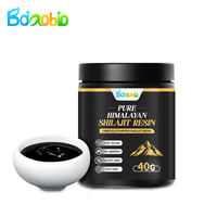 Résine de Shilajit Naturelle de Haute Qualité, Marque Privée OEM, avec Vitamines, 40g/Bouteille, Résine de Shilajit Pur de l'Himalaya