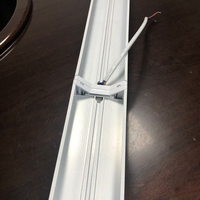 Lampu Linear Persegi Lebar 70mm, Dapat Disambung Cepat, untuk Penerangan Kantor, Sistem LED Komersial dengan Sambungan Tanpa Celah