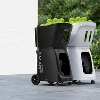 Lanzador de Pelotas de Tenis Inteligente Portátil y Ligero Pusun PT-Smart Pro con Control de Pelota Incorporado, Canasta Plegable y Función Automática para Entrenamiento Individual