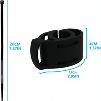 Support de vélo flexible à rotation 360°, support de guidon de vélo en silicone pour Garmin Forerunner, kit de montage pour vélo