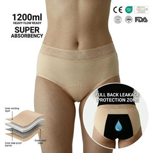 Mutande Mestruali Hygieia Impermeabili, Assorbenza 120ml, Cotone Organico Lavabile, Slip Mestruali in Pizzo Certificati FDA CE - Product Image 1