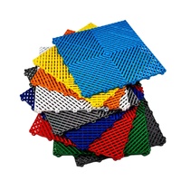 Dalles de sol modulaires en plastique antidérapantes Tianfu New Fashion Interlocking PP avec design graphique pour garage et atelier
