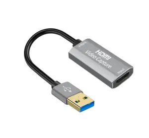 Preço mais baixo Hot USB 3.0 Video Capture Card 1080P 60fps 4K HDMI compatível com Video Grabber Box para Macbook PS4 Game Camera Recorder Live Streaming