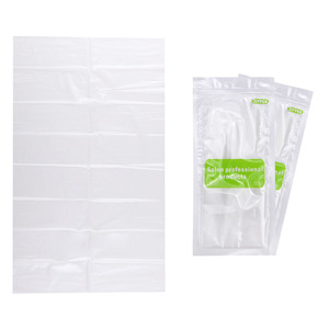 Châle en silicone blanc transparent givré 28cm x 13cm pour salon de coiffure, teinture et shampoing - Product Image 1