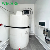 WECARE Toilettes mobiles en aluminium, toilettes portables compactes avec lavabo pour le camping en week-end