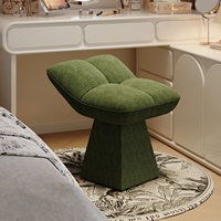 Chaise de maquillage rembourrée en flanelle de pin, tabouret de change de chaussures pour la maison, design minimaliste moderne, chaise de table à maquillage haut de gamme pour manucure