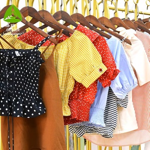 Venta al por mayor directa de fábrica: Vestidos casuales de algodón con cuello alto para niñas, ropa de verano usada, pacas limpias de 45 kg - Product Image 2