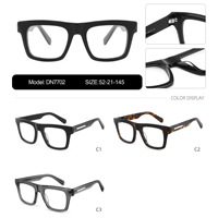 MS 7702 Lunettes optiques surdimensionnées haut de gamme hybrides, montures en acétate à charnière à broche, tendance internet, lunettes AC ODM/OEM