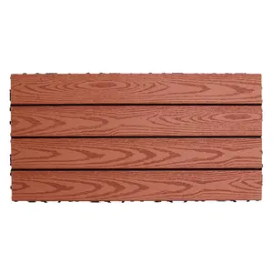 Wood Plastic Composite Flooring SOLAR POWERED DIY Outdoor WPC Decking Floor Tile