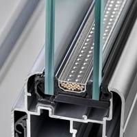 Ventana Abatible de Aluminio de Piso a Techo con Doble Acristalamiento Bajo Emisivo y Relleno de Argón, Diseño Panorámico con Rotura de Puente Térmico