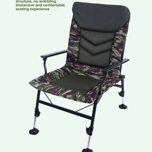 Silla de Pesca Plegable de Acero al Carbono LUHUAYU, Portátil, Reclinable, Reforzada y Engrosada para Pesca de Carpas - Product Image 1