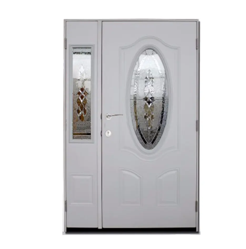 3/4楕円形ガラスインサート装飾アメリカンハウスrモダン正面玄関ドア
